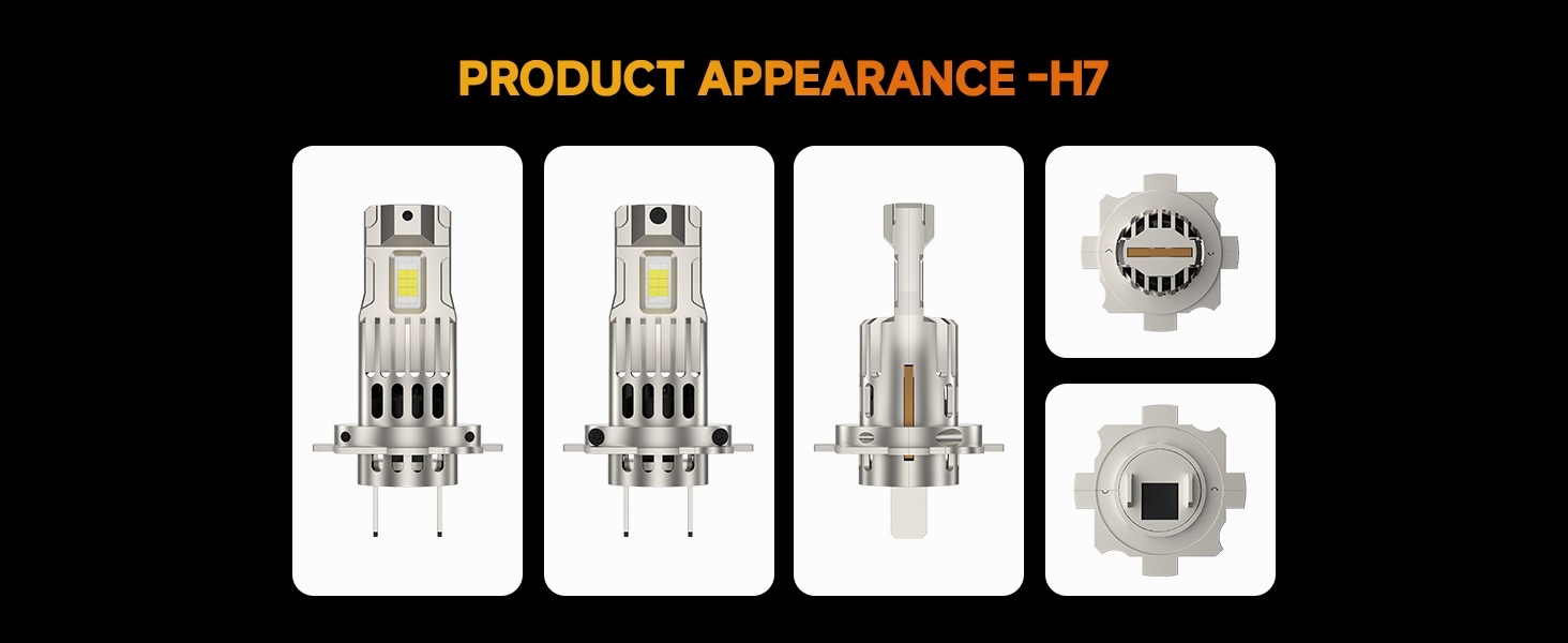 H7 Z-100 Series Ultra-High Brightness 6000LM 60W LED Bulbs 6000K Cool White detail 9