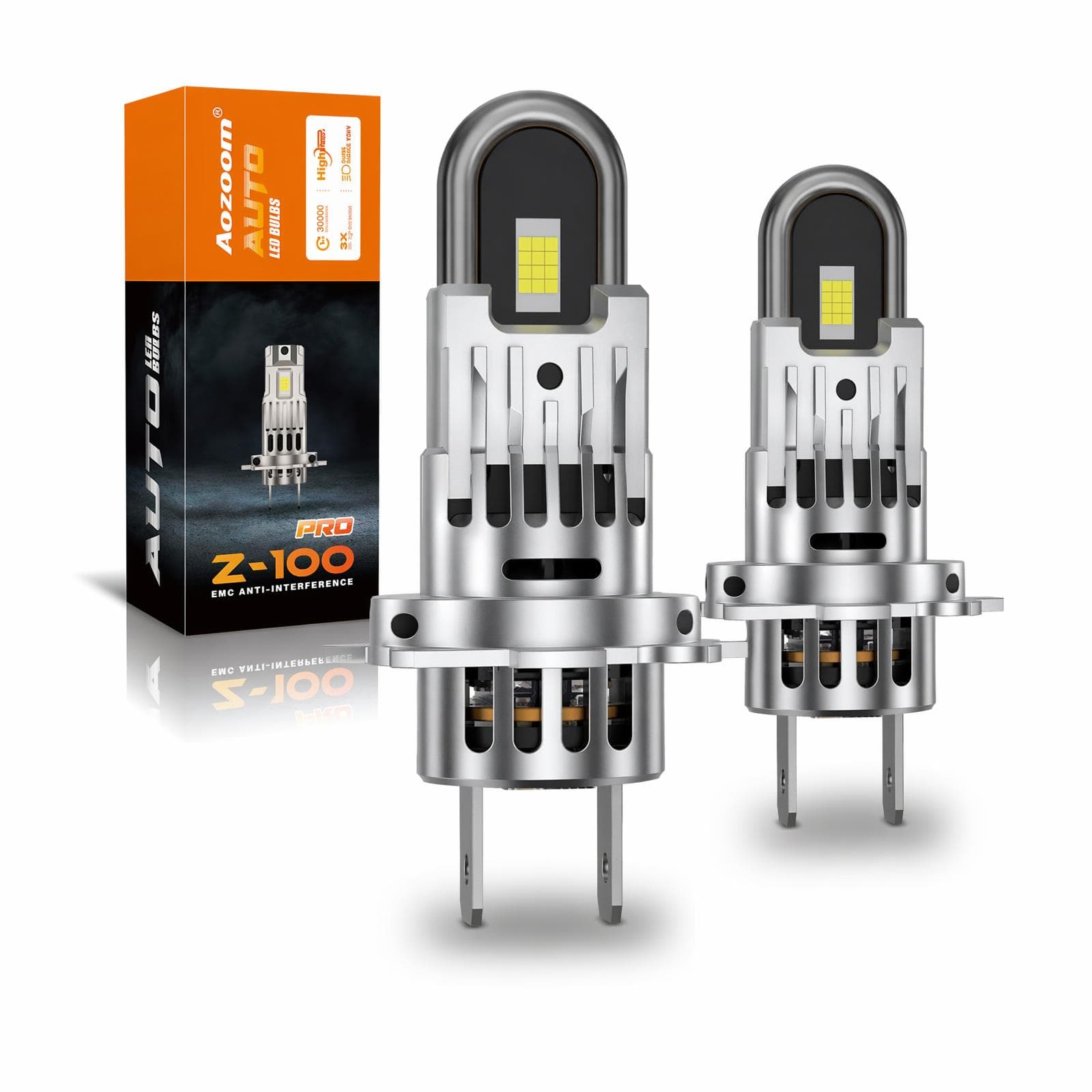 Aozoom Z-100 Pro Series H7 LED Bulbs, Brightness 8000LM 70W thumbnail 1