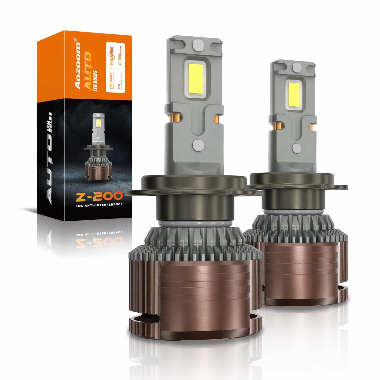 Aozoom Z-200 Series 9005 LED Bulbs, Brightness 13000LM 130W thumbnail 1