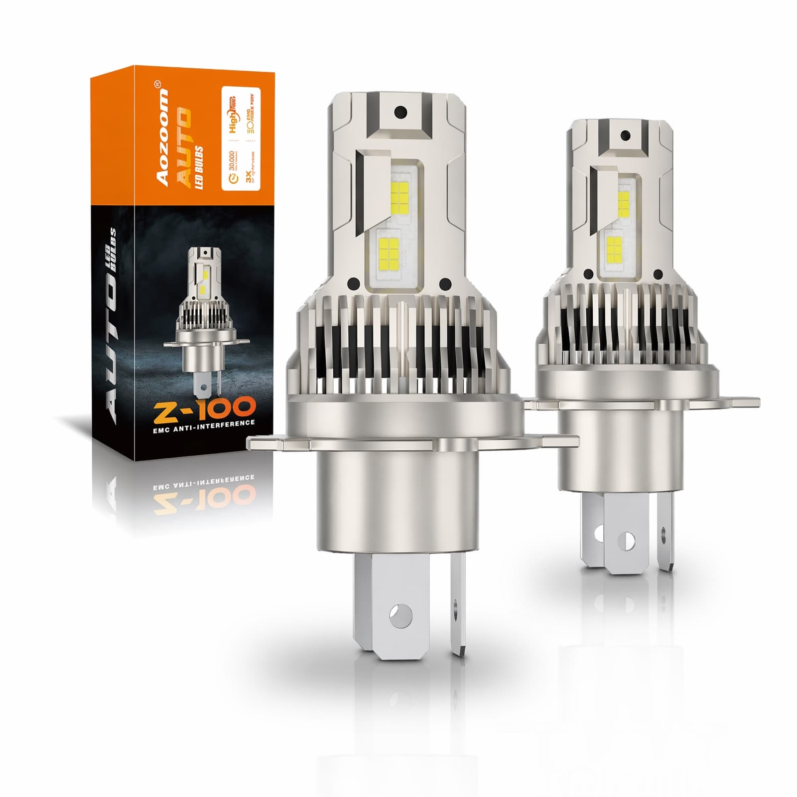 Aozoom Z-100 Series H4 LED Bulbs, Brightness 7000LM 70W thumbnail 1