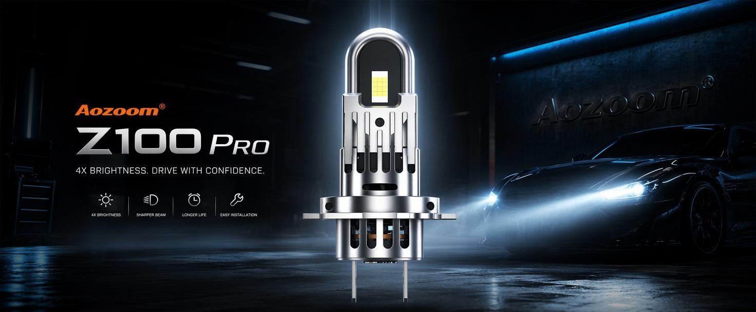 Aozoom Z-100 Pro Series H7 LED Bulbs, Brightness 8000LM 70W detail 1