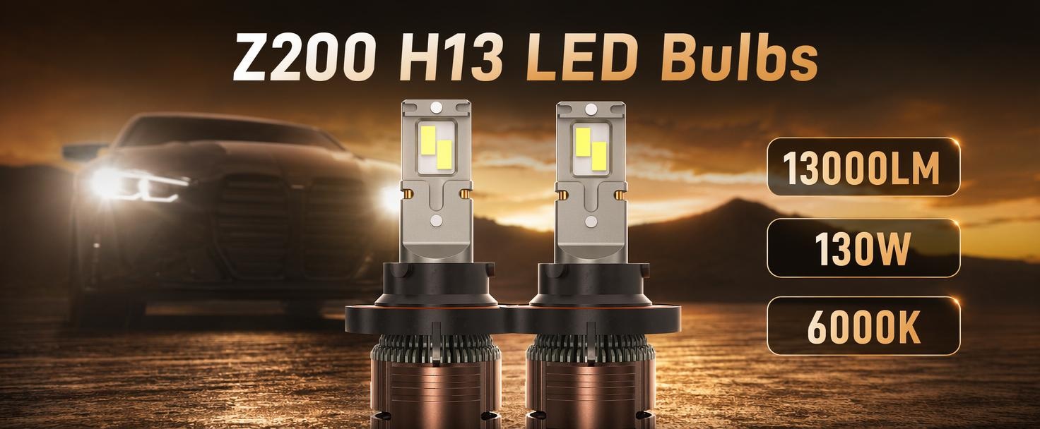 Aozoom Z-200 Series H13 LED Bulbs, Brightness 13000LM 130W detail 1