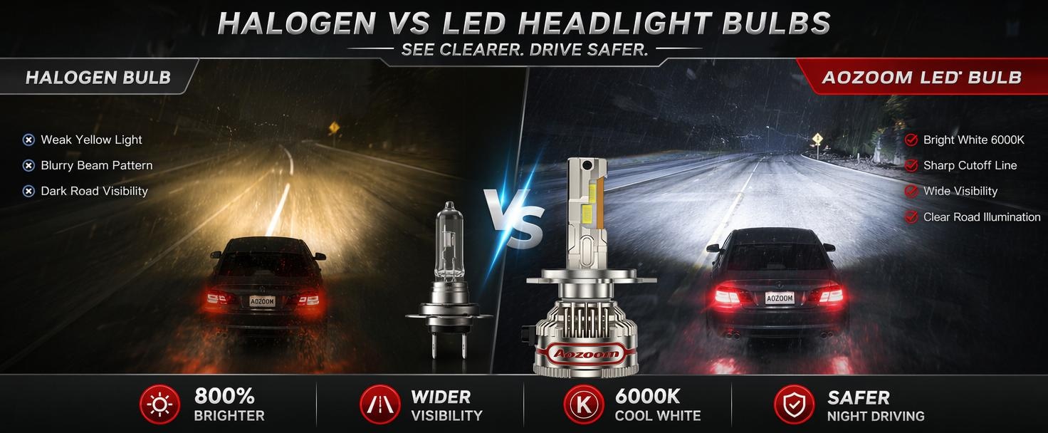 Aozoom Z-200 Pro Series 9005 LED Bulbs, Brightness 16000LM 150W detail 5