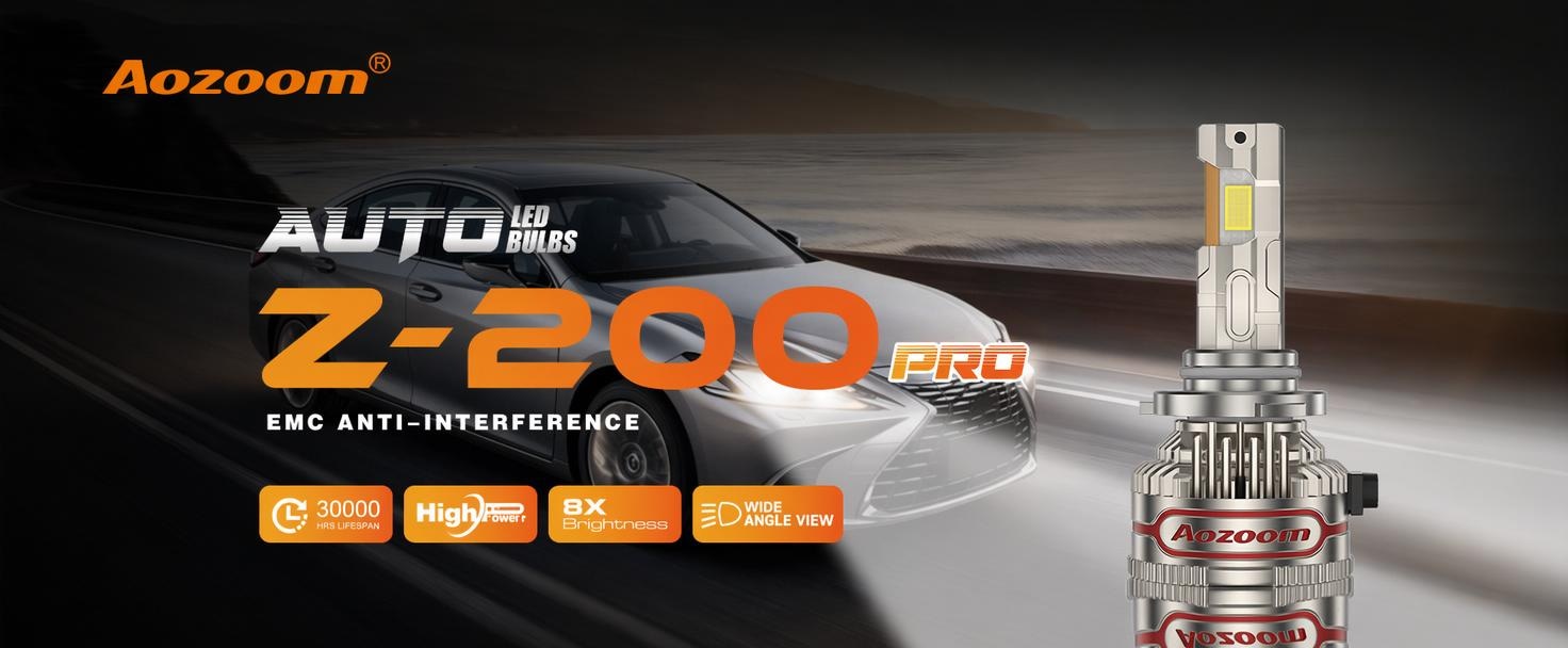 Aozoom Z-200 Pro Series H7 LED Bulbs, Brightness 16000LM 150W detail 1
