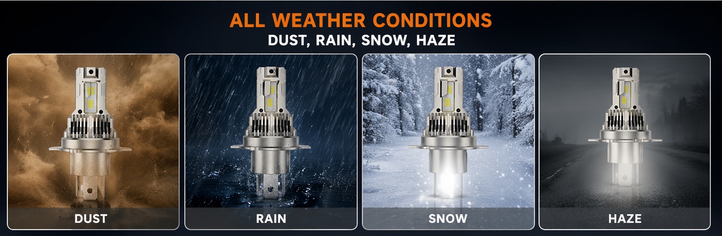 Aozoom Z-100 Series H4 LED Bulbs, Brightness 7000LM 70W detail 2