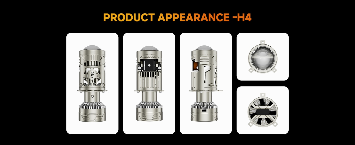 Aozoom Z-300 Series H4 Mini-lens LED Headlight Bulbs, 14000LM 140W detail 6