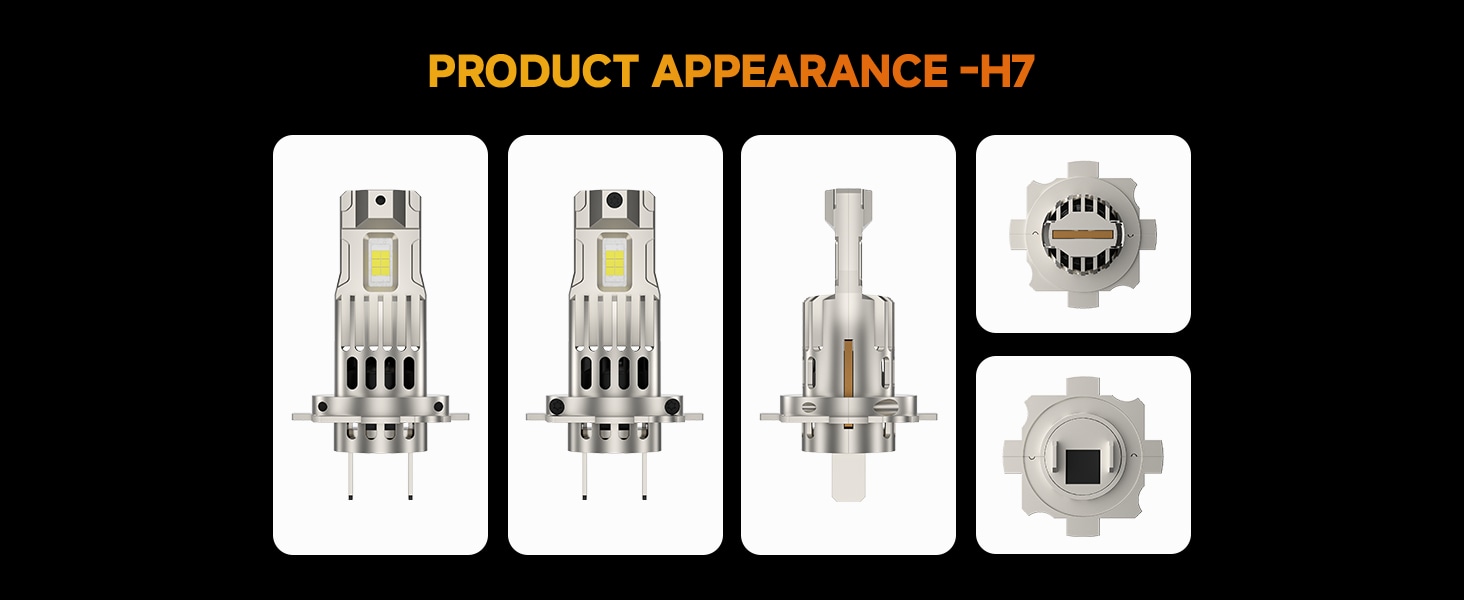H7 Z-100 Series Ultra-High Brightness 6000LM 60W LED Bulbs 6000K Cool White detail 3