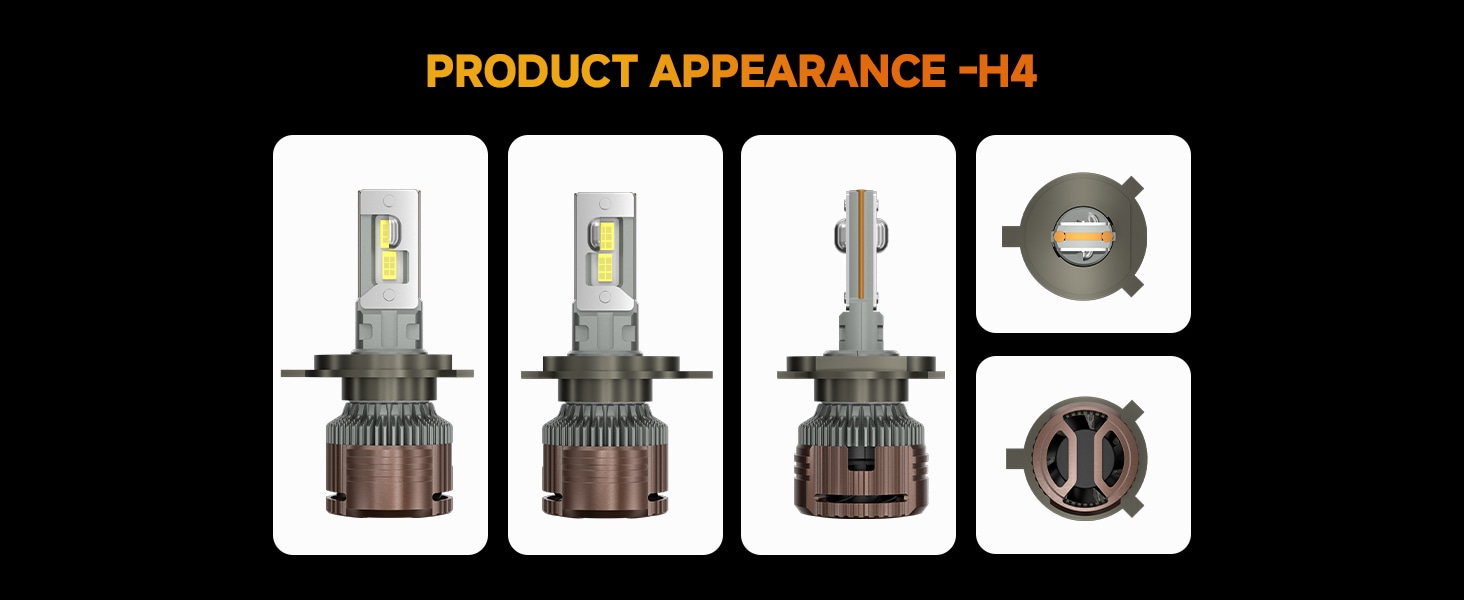 Aozoom Z-200 Series H4 LED Bulbs, Brightness 13000LM 130W detail 6
