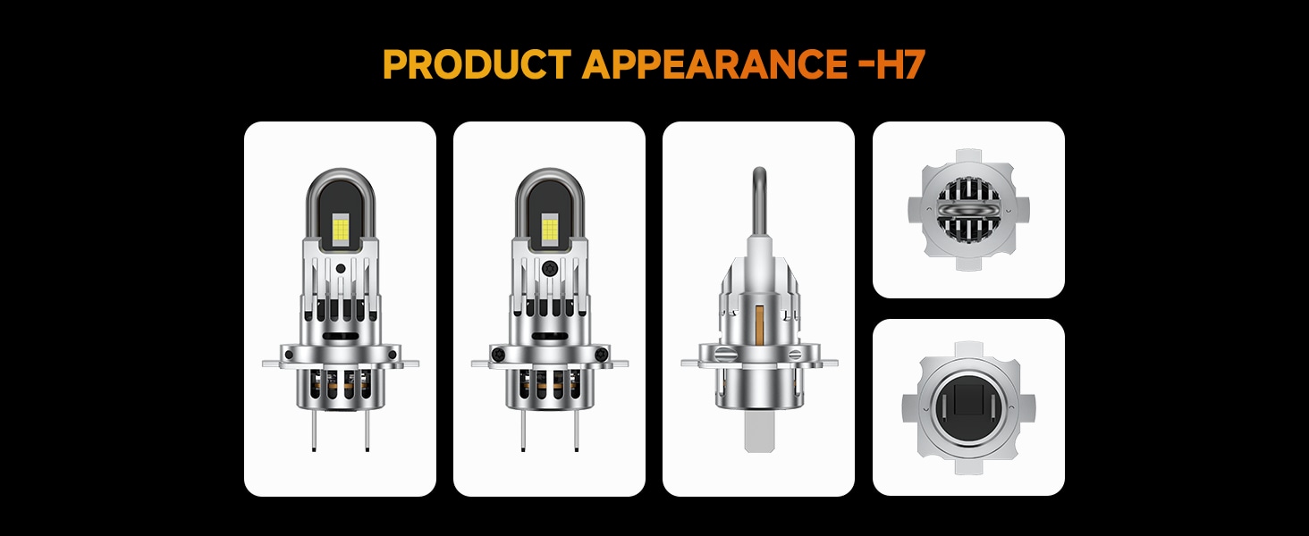 Aozoom Z-100 Pro Series H7 LED Bulbs, Brightness 8000LM 70W detail 7