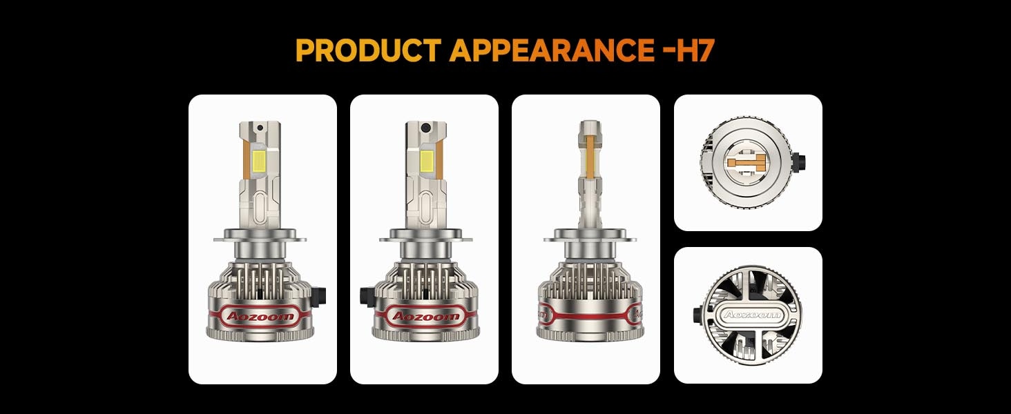 Aozoom Z-200 Pro Series H7 LED Bulbs, Brightness 16000LM 150W detail 8