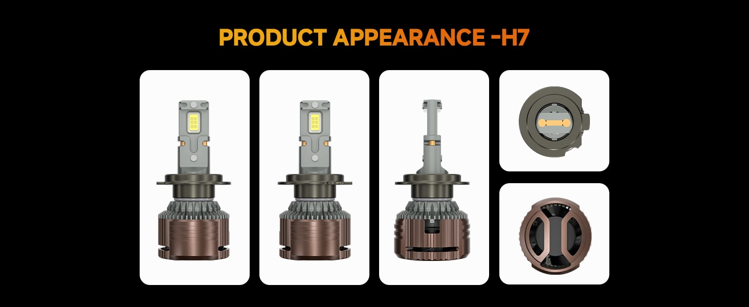Aozoom Z-200 Series H7 LED Bulbs, Brightness 13000LM 130W detail 6