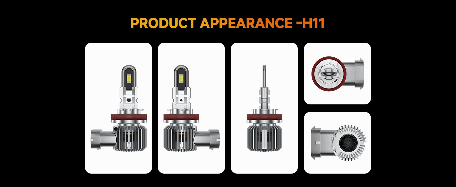 Aozoom Z-100 Pro Series H11 LED Bulbs, Brightness 8000LM 70W detail 6