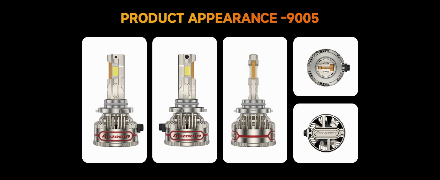 Aozoom Z-200 Pro Series 9005 LED Bulbs, Brightness 16000LM 150W detail 8
