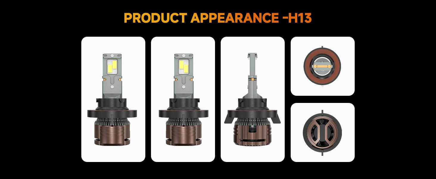 Aozoom Z-200 Series H13 LED Bulbs, Brightness 13000LM 130W detail 7