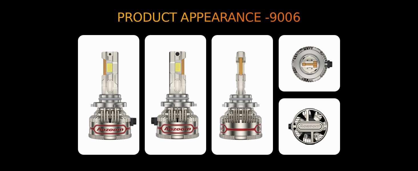 Aozoom Z-200 Pro Series 9006 LED Bulbs, Brightness 16000LM 150W detail 8