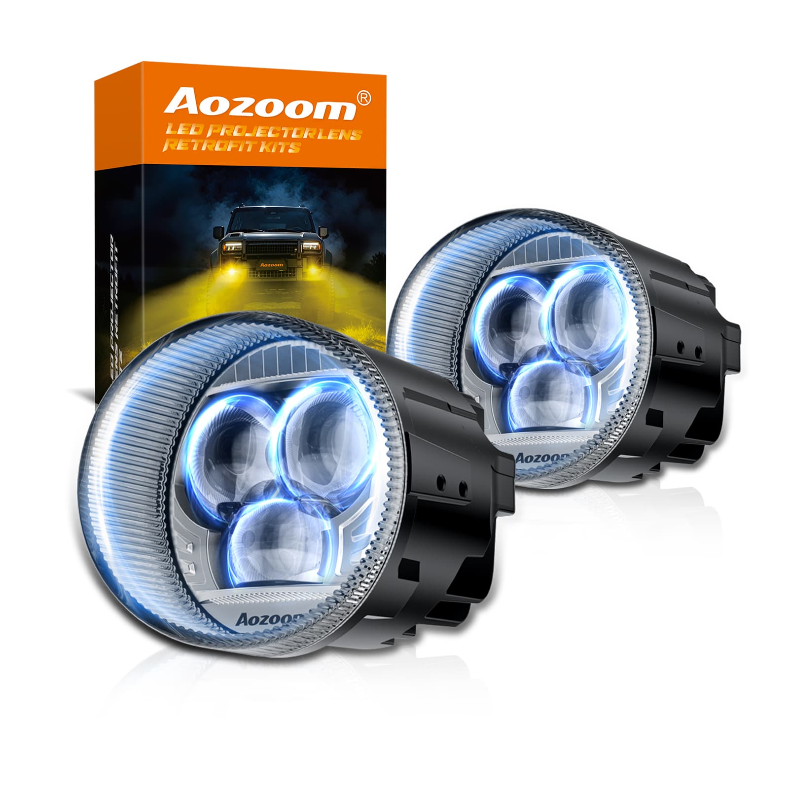 Aozoom F35 Series 3.5-inch Toyota Fog Lights, Bi-Beam, White Light 6000K image 1